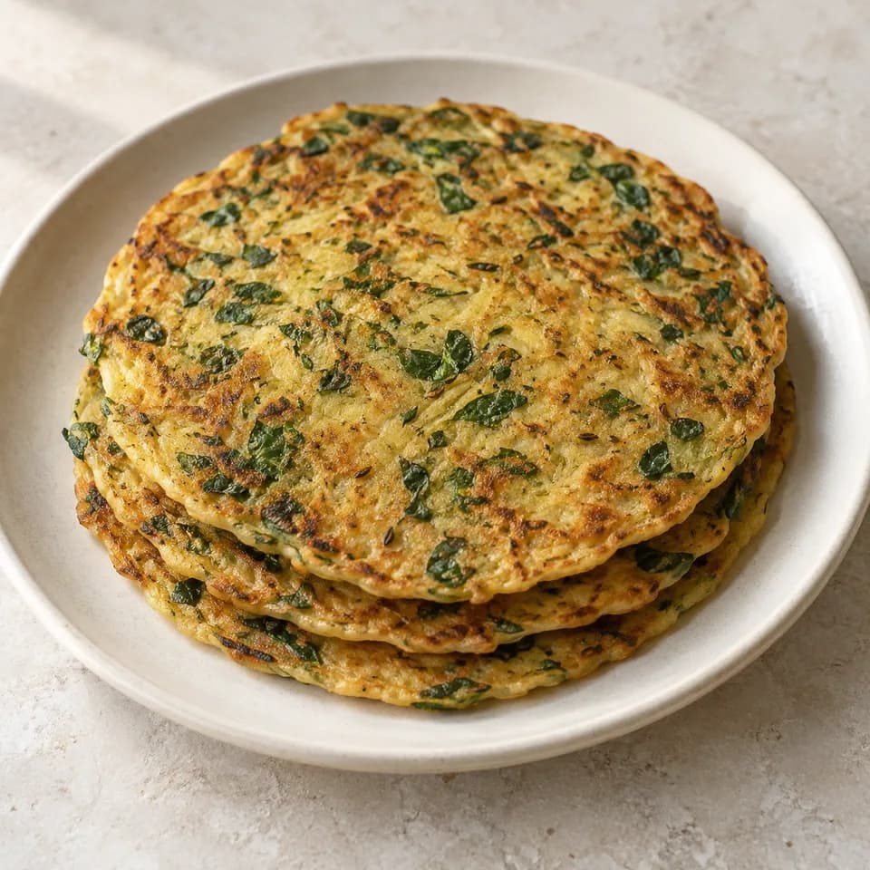 মুলা ও শাকের চিল্লা